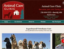 Tablet Screenshot of animalcarebemidji.com